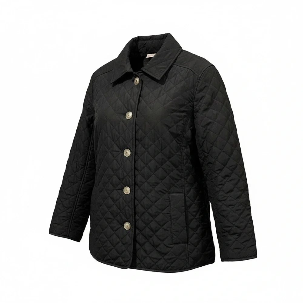 Chico's Black Quilted Puffer Jacket - Picture 1 of 4